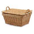 Rectangle Wicker Gift Baskets w/ Lid (12 3/4"x10"x7"x9")